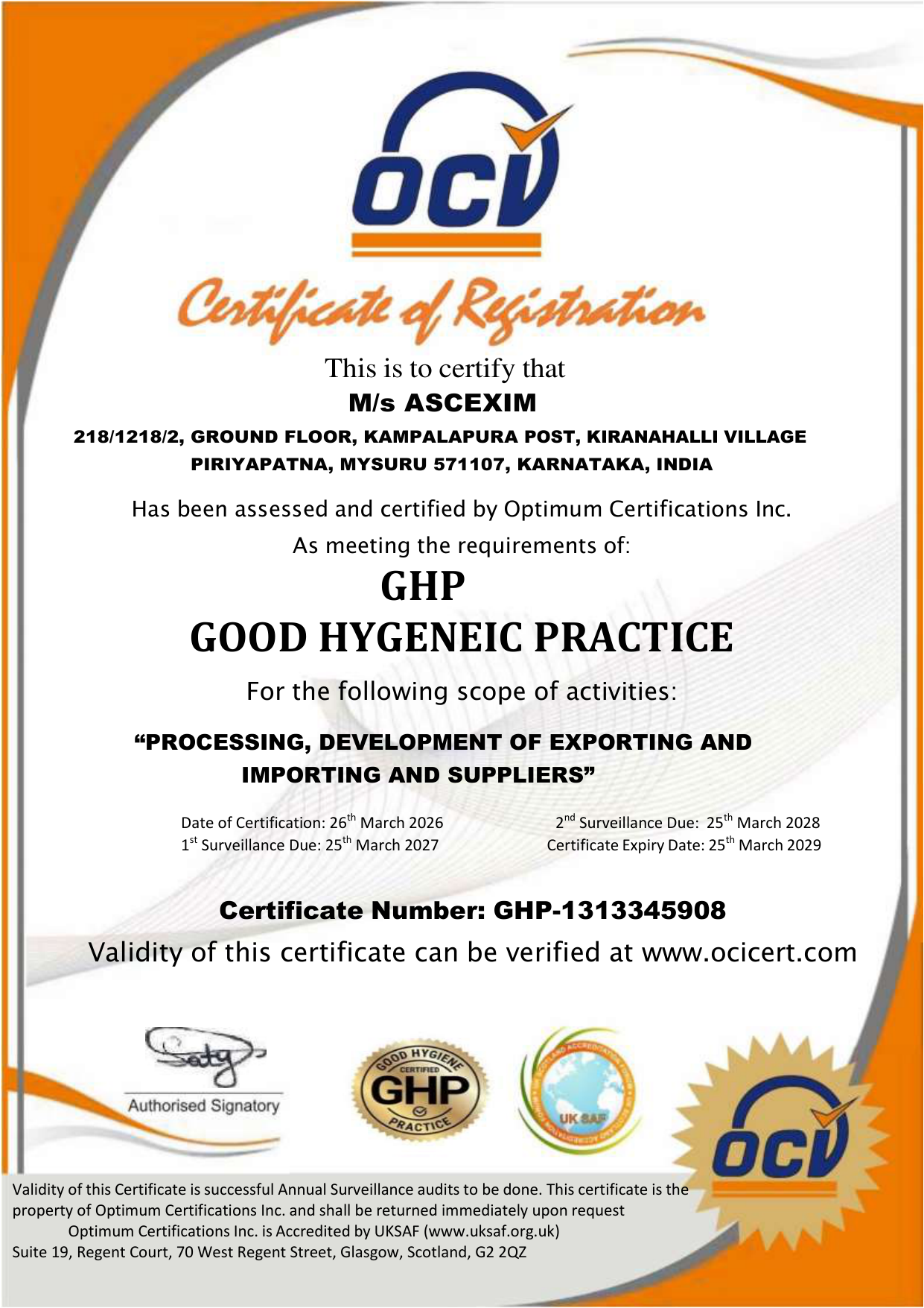 GHP Certificate Preview